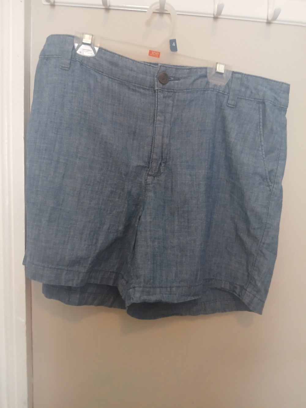A New Day Blue Chambray Cotton Shorts